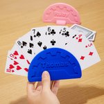 Personalized 3D Printed Convenient Multicolour Small Hands Card Holder with Name Family Game Birthday Gift for Children Card Lovers