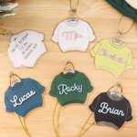 Personalised Chunky Knit Sweater Acrylic Ornament with Name and Birth Information Home Tree Decor Baby's 1st Christmas Gift for New Baby New Parent