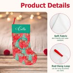Personalised Christmas Tree Multiple Pattern Nutcracker Stocking with Name and Initial Christmas Gift for Family Friends Kids