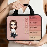 Personalised Bible Verse Cartoon Character Bible Storage Bag Daily Use Thanksgiving Day Christening Gift for Christian Family Friends