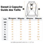 Sweat-shirt à Capuche Multicolore Personnalisé avec Motif Sapins Bonhommes de Neige Initiale et Nom Cadeau Noël pour Famille et Amis