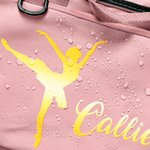 Sac à Bandoulière Personalisé avec Nom et Motif de Ballet Sac à Compartiments Multi-poches Cadeau Anniversaire pour Amoureux de Danse Ballerine