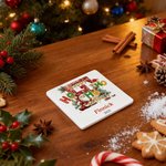 Tasse en céramique personnalisée Happy HoHoHo to You Christmas Santa Claus Initial Mug with Name Christmas Gift for Family Kids