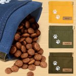 Personalised Multicolour Dog Paw Dog Treat Pouch with Name Outdoor Dog Walking Bag Holder Snack Reward Gift for Pet Lovers