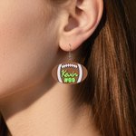 Personalized 3D Football Helmet Earrings with Name Number and Text Fashion Jewelry Birthday Game Day Gift for Football Lovers Women