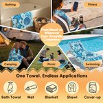 Personalized Ocean Starfish Quick Dry Oversized Beach Towel with Name Summer Travel Essential Gift for Friend Family