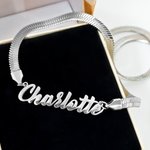 Personalizado Múltiples Fuentes Espiga Cadena Collar con Nombre Aniversario Cumpleaños Regalo para Amigos Mujeres