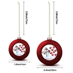 Personalized 1-14 Paw Prints Hearts Snowman Christmas Ball Ornament with Name and Text Christmas Decor Christmas Gift for Family Friends