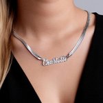 Personalizado Múltiples Fuentes Espiga Cadena Collar con Nombre Aniversario Cumpleaños Regalo para Amigos Mujeres