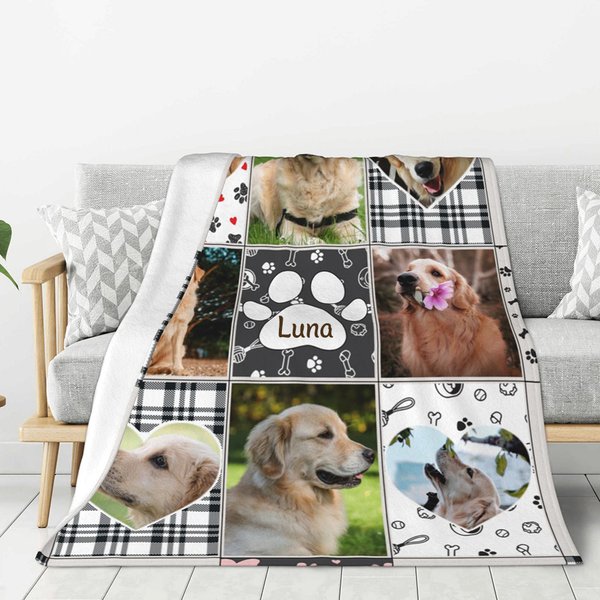 Per quando mi manchi - Coperta personalizzata con foto e nome del tuo cucciolo