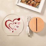 Personalizada Abuela Corazón con Familia Niños Nombres LED Luz de Noche con Base de Madera Navidad Día de la Madre Regalo para Mamá Abuela