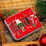 Personalized Santa Claus Elk Christmas Element Alphabet Treats Sweets Box with Name Christmas Gift for Family Kids