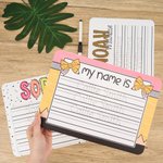 Personalised Rainbow Tractor Acrylic Handwriting Name Tracing Board with A Dry-erase Pen Home Learning Teaching Tool Birthday Gift for Boys Girls