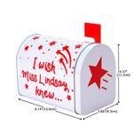 Bandera de estrellas personalizada I Wish My Teacher Knew Tarro de correo con texto Sugerencia Colección Cumpleaños Acción de Gracias Regalo para profesores