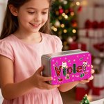 Personalized Santa Claus Elk Christmas Element Alphabet Treats Sweets Box with Name Christmas Gift for Family Kids