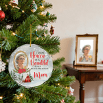 Personalized I Know Heaven Is A Beautiful Place Photo Christmas Ornament with Name Memorial Gift for Loss of Loved One