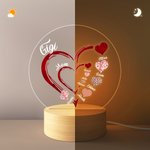 Personalizada Abuela Corazón con Familia Niños Nombres LED Luz de Noche con Base de Madera Navidad Día de la Madre Regalo para Mamá Abuela