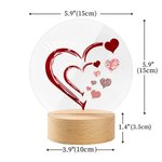 Personalizada Abuela Corazón con Familia Niños Nombres LED Luz de Noche con Base de Madera Navidad Día de la Madre Regalo para Mamá Abuela