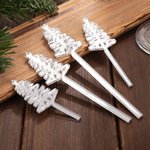 Personalized Christmas Tree Acrylic Cocktail Stick Drink Stirrer Set of 4 with Name Christmas Party Decor Gift for Family Friends
