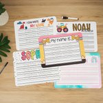Personalised Rainbow Tractor Acrylic Handwriting Name Tracing Board with A Dry-erase Pen Home Learning Teaching Tool Birthday Gift for Boys Girls