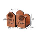 Gepersonaliseerde Knopen Houten Draadhouder met Tekst en Magneet Naaigereedschap Moederdag Verjaardagscadeau voor Naaldwerkliefhebbers