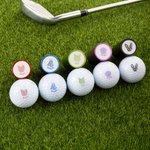 Personalized Dog Cat Pet Portrait Photo Golf Ball Self-inking Stamp with Metal Storage Box and Name Birthday Gift for Golf Players Pet Lovers