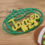 Personalized 3D Football Helmet Earrings with Name Number and Text Fashion Jewelry Birthday Game Day Gift for Football Lovers Women