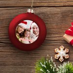 Personalisierte Foto Design Weihnachtskugel Ornament mit Text Home Tree Decor Weihnachtsgeschenk für Familie Freund