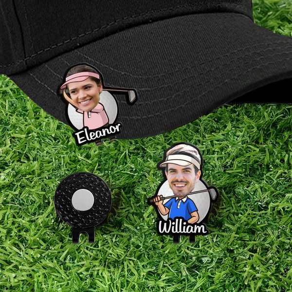 Marqueur de balle de golf magnétique avec nom Cadeau d'anniversaire pour amateur de golf