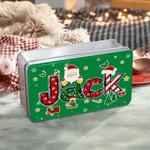 Personalized Santa Claus Elk Christmas Element Alphabet Treats Sweets Box with Name Christmas Gift for Family Kids