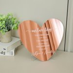 Panneau de mariage en acrylique personnalisé en forme de coeur avec nom et date Cadeau d'anniversaire de mariage et de fiançailles pour couple