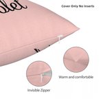 Personalizada Nacimiento Flor Lazo Rosa Multicolor Funda Almohada con Nombre Decoración del Hogar Cumpleaños Aniversario Regalo para Mujeres Niñas