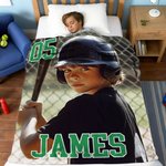 Personalisierte Sport Foto weiche Decke mit Sport Zahl und Name Home Decor Geburtstagsgeschenk für Sportfans werfen