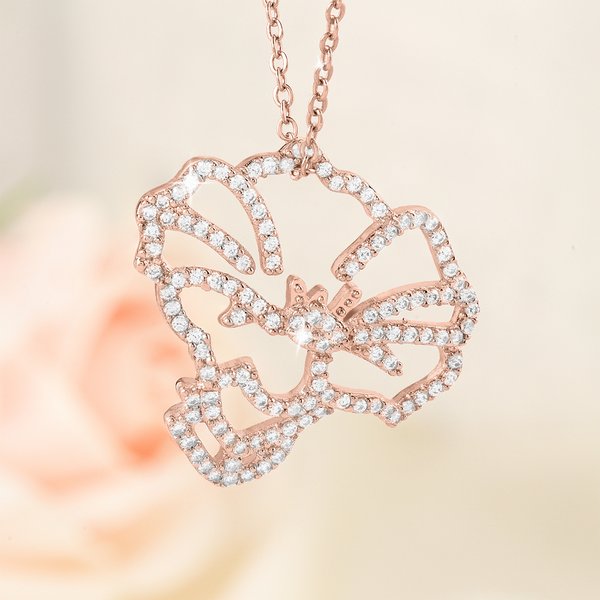 Collana personalizzata con fiore di zircone Dainty Jewelry Regalo di compleanno e anniversario per le donne
