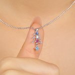 Personalized 1-4 Family Birthstones Christmas Tree Necklace Dainty Jewellery Christmas Anniversary Gift for Mom Grandma