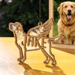 Personalised Wooden Hanging Suncatcher Ornament with Dog Name Christmas Tree Home Decor Pet Memorial Gift for Pet Lovers