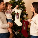 Personalised Wooden Name Tag Large Hanging Stocking Christmas Home Decor Christmas Gift for Family