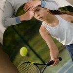 Personalisierte Sport Foto weiche Decke mit Sport Zahl und Name Home Decor Geburtstagsgeschenk für Sportfans werfen