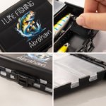 Personalized Portable Fishing Storage Box Set with Lifelike Fishing Lures and Name Fishing Accessories Father's Day Gift for Fishing Enthusiasts