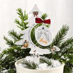Décoration de l'arbre de Noël du cimetière avec nom et texte Cadeau de Noël en l'honneur de la famille décédée
