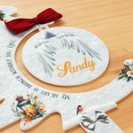 Décoration de l'arbre de Noël du cimetière avec nom et texte Cadeau de Noël en l'honneur de la famille décédée