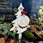Décoration de l'arbre de Noël du cimetière avec nom et texte Cadeau de Noël en l'honneur de la famille décédée