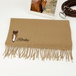 Personalised Embroidered Horse Face Silhouette Soft Warm Scarf Shawl with Name Equestrian Game Day Birthday Gift for Horse Lovers