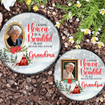 Personalized Photo Frame Design Garden Stone with Title and Stand Garden Decoration Memorial Christmas Gift for Loss of Loved One