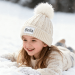 Personalised Cute Name Multicolour Soft Beanie Hat Winter Accessory Birthday Gift for Boys Girls