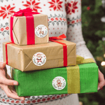 Personalizado Santa Deer impermeable pegatinas Nombre Etiquetas DIY Regalo Decoración Navidad Festival Fiesta Favores para la Familia Amigos