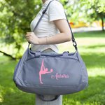 Bolsa de viaje impermeable personalizada con silueta de gimnasia y nombre regalo de cumpleaños para amantes de la gimnasia
