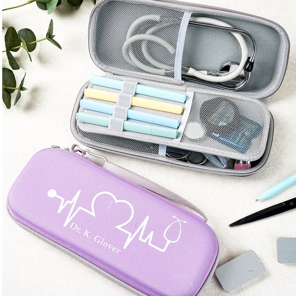 Estuche personalizado para estetoscopio con nombre para cumpleaños de enfermera, graduación, agradecimiento, etc.