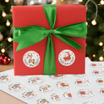 Personalizado Santa Deer impermeable pegatinas Nombre Etiquetas DIY Regalo Decoración Navidad Festival Fiesta Favores para la Familia Amigos