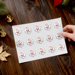Personalizado Santa Deer impermeable pegatinas Nombre Etiquetas DIY Regalo Decoración Navidad Festival Fiesta Favores para la Familia Amigos